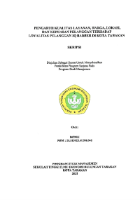 Image of Pengaruh  Kualitas  Layanan, Harga,  Lokasi dan Kepuasan Pelanggan Terhadap Loyalitas Pelanggan IQ Barber di Kota Tarakan
